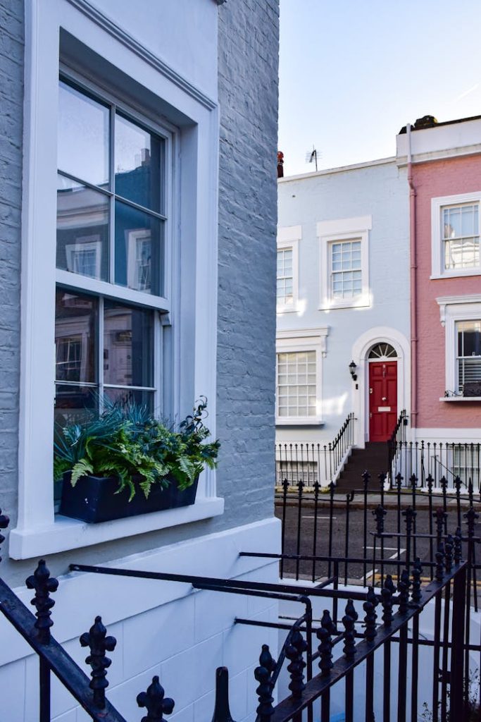 London freshly painted house.